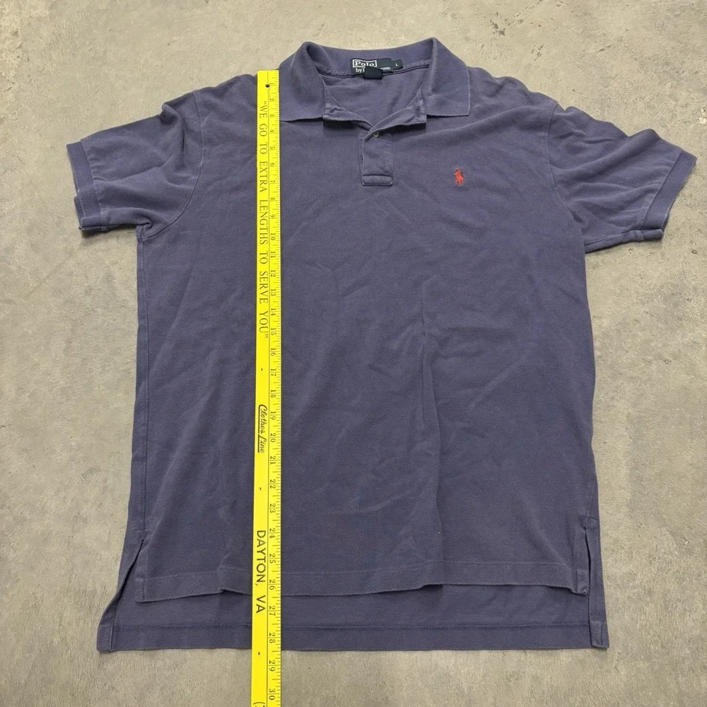 Polo Ralph Lauren Mens Polo Shirt Size Large Purple Short Sleeve Preppy Red Pony